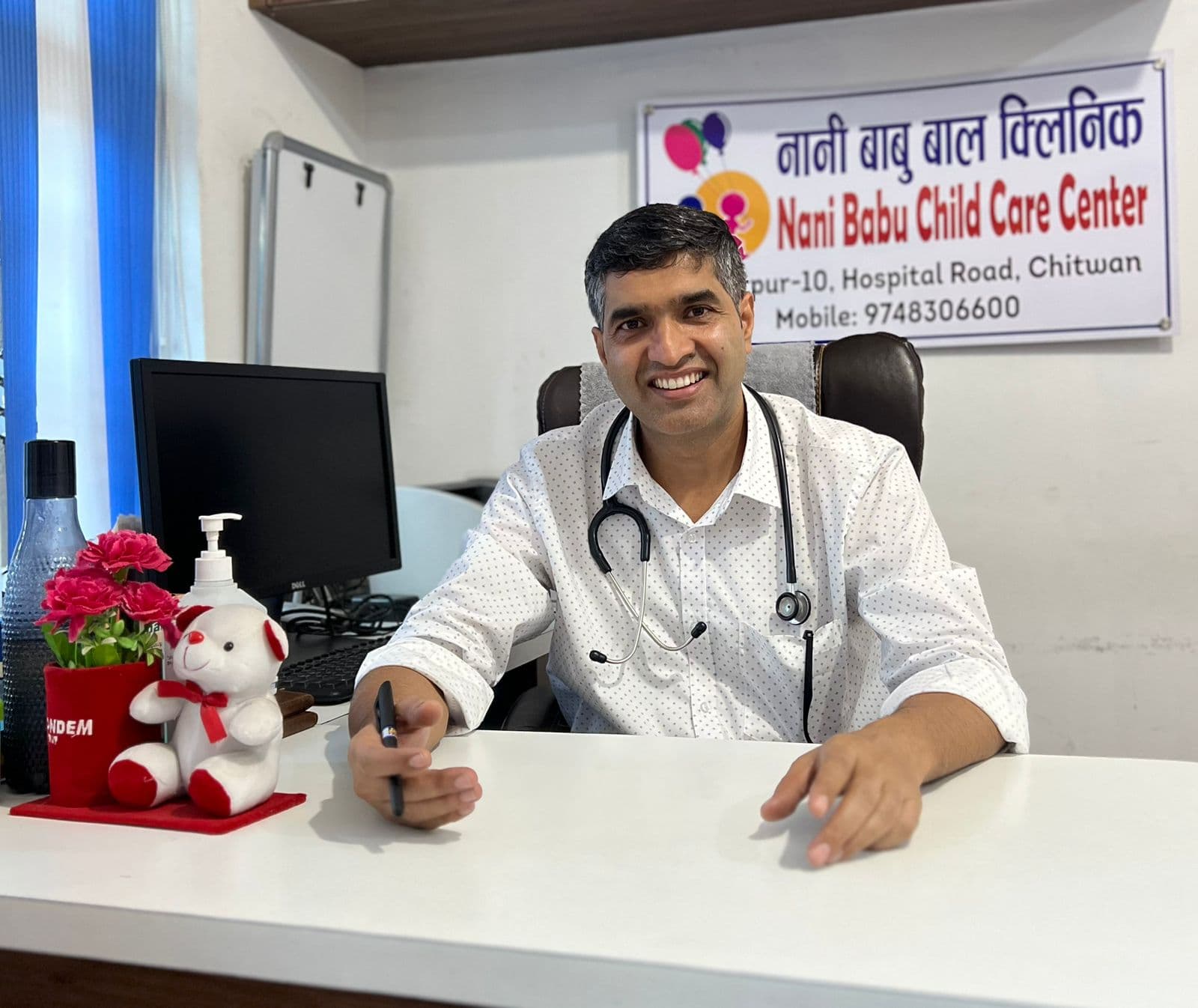 Dr. Yograj Sharma pediatric consultation photo